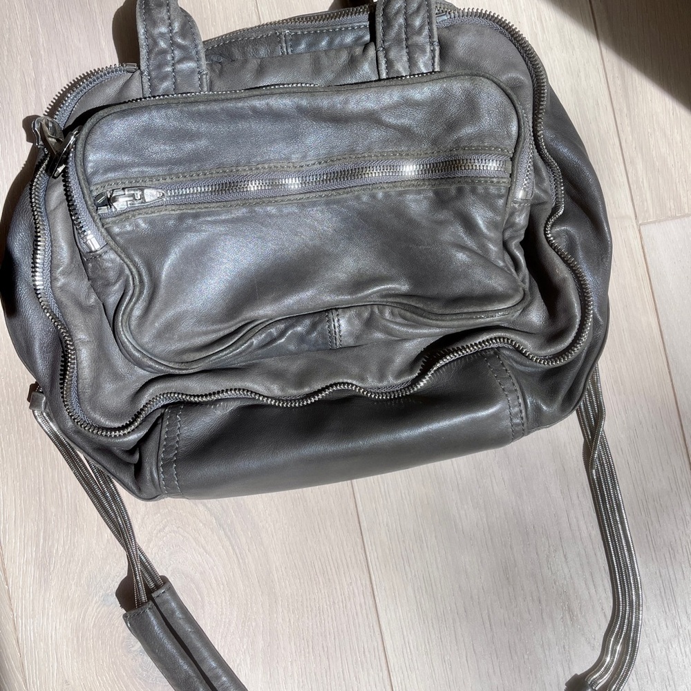 Alexander Wang Soft Gray Leather Brenda Top Handle Bag